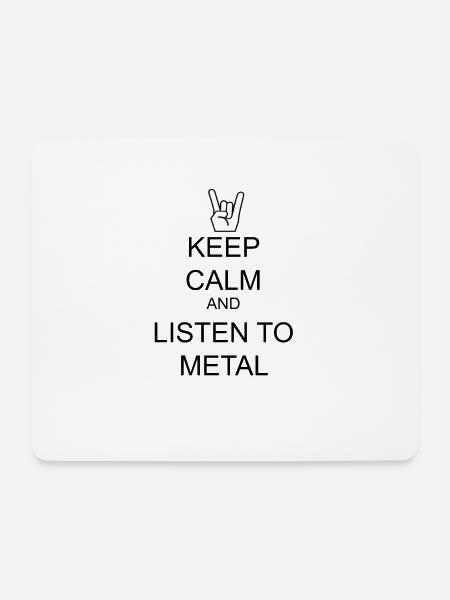 Metal Musik Band Geschenk - Mousepad (Querformat) - Weiß