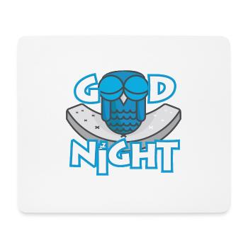 Good night owl close eyes relaxed - Mouse Pad (horizontal) - white - Front