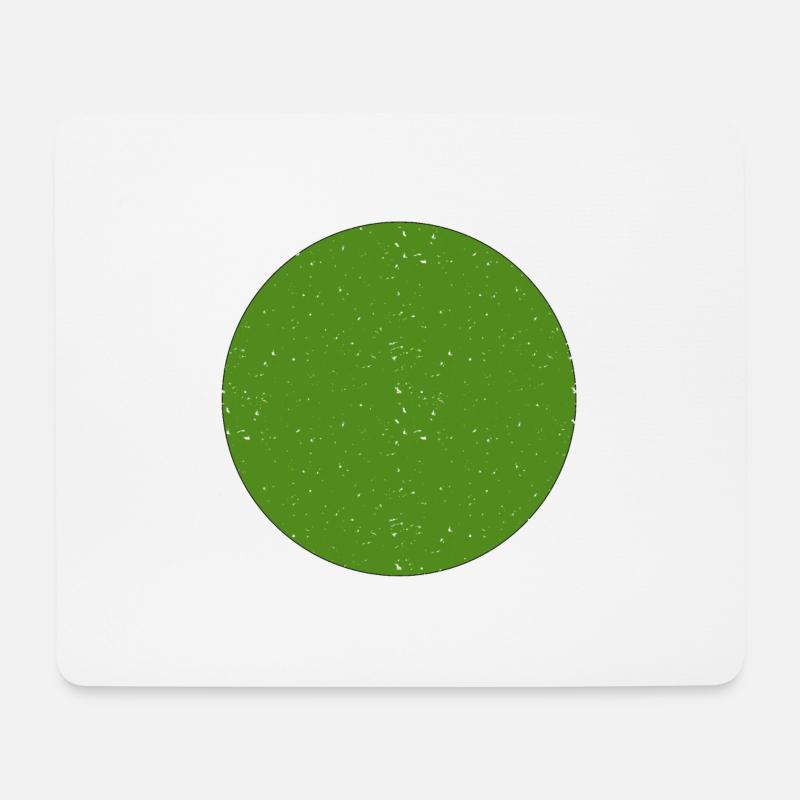 Kreis Grün - Mousepad (Querformat) - Weiß