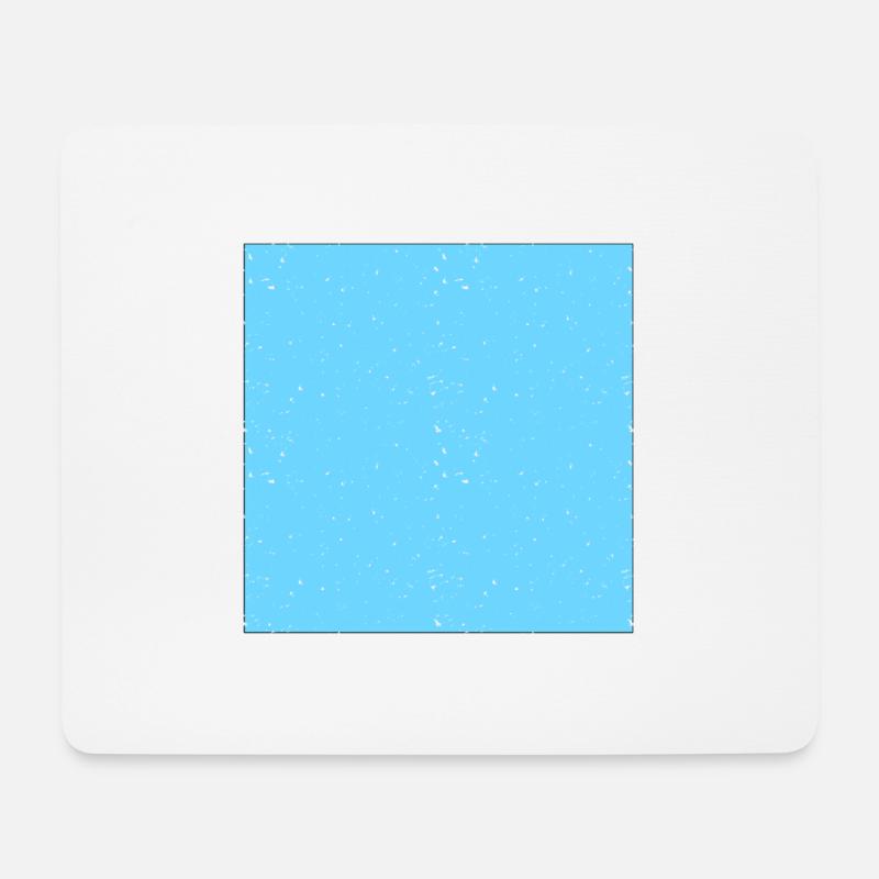 Quadrat hellblau - Mousepad (Querformat) - Weiß