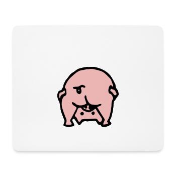 Kiss my ass piggy pink gift - Mouse Pad (horizontal) - white - Front