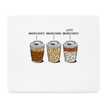Brain mug coffees gift - Mouse Pad (horizontal) - white - Front