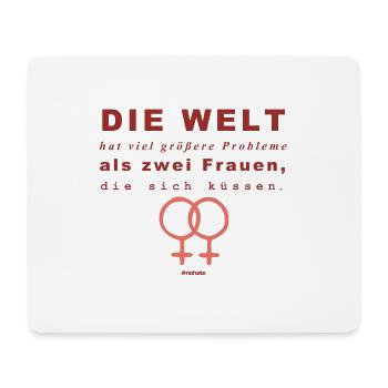 lesbisch - Mousepad (Querformat) - Weiß - Vorne