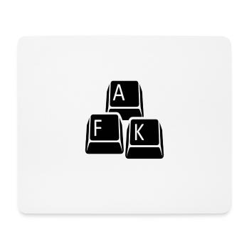 AFK Zocker zocken Tasten Tastatur - Mousepad (Querformat) - Weiß - Vorne