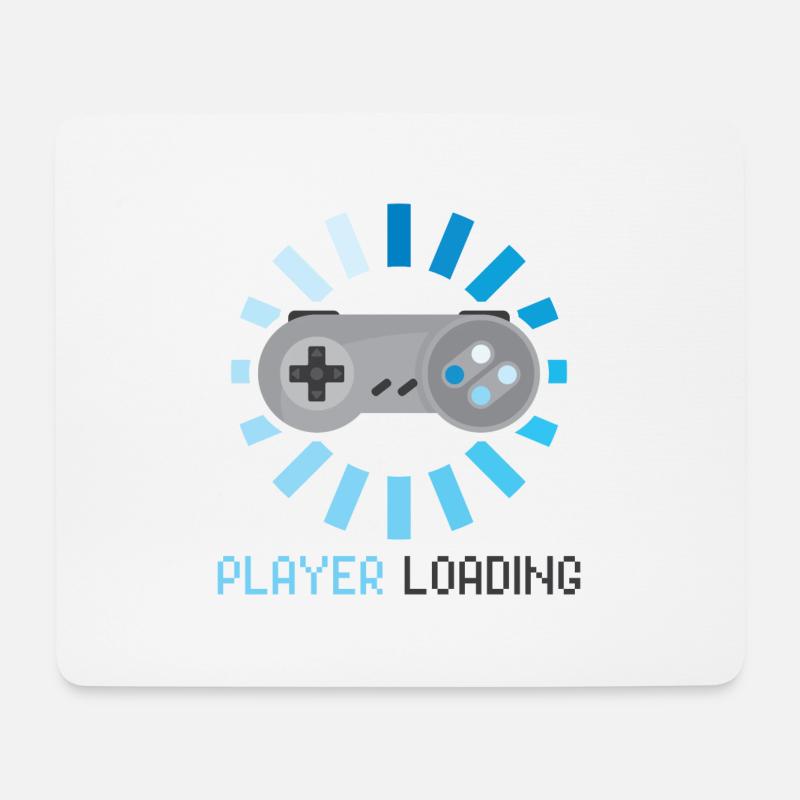 Vintage Blue Player wird geladen - Mousepad (Querformat) - Weiß