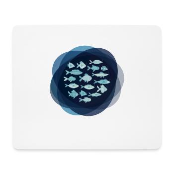 Fische Sternzeichen Angeln - Mousepad (Querformat) - Weiß - Vorne