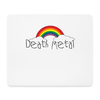 Death Metal Regenbogen Musik Geschenk Idee - Mousepad (Querformat) - Weiß - Vorne