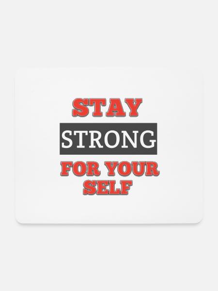 Bleib STARK für dich selbst - Mousepad (Querformat) - Weiß