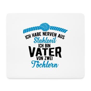 Gift for father two daughters - Mouse Pad (horizontal) - white - Front