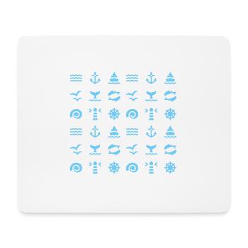 Idée cadeau de t-shirt bateau mouette - Tapis de souris (format paysage) - blanc - Devant