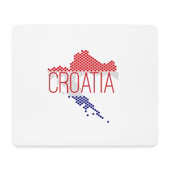 Croatia Croatie Conception pays avec des couleurs nationales - Tapis de souris (format paysage) - blanc - Devant