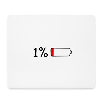 1% battery. - Mouse Pad (horizontal) - white - Front
