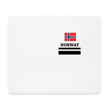 Symbole du drapeau norvégien - Tapis de souris (format paysage) - blanc - Devant