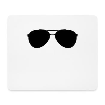 Sunglasses party glasses gift - Mouse Pad (horizontal) - white - Front