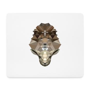 The Lion & The Lamb - Löwe & Lamm - Jesus - Poly - Mousepad (Querformat) - Weiß - Vorne