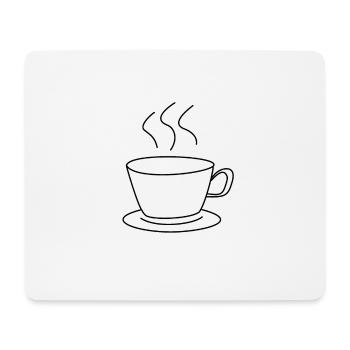 Steaming coffee cup / teacup. - Mouse Pad (horizontal) - white - Front