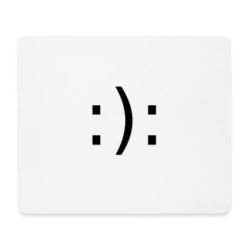 Joyeux Smiley - Sad Smiley - Tapis de souris (format paysage) - blanc - Devant