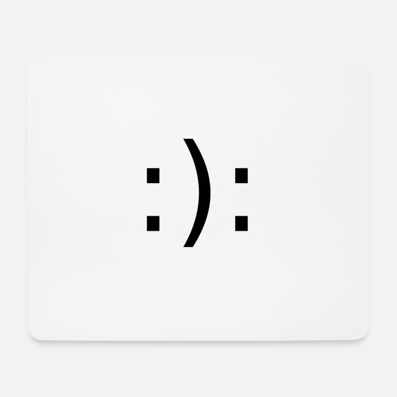 Fröhlicher Smiley - Trauriger Smiley - Mousepad (Querformat) - Weiß