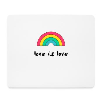 l'amour est l'amour Rainbow Gay Pride - Tapis de souris (format paysage) - blanc - Devant