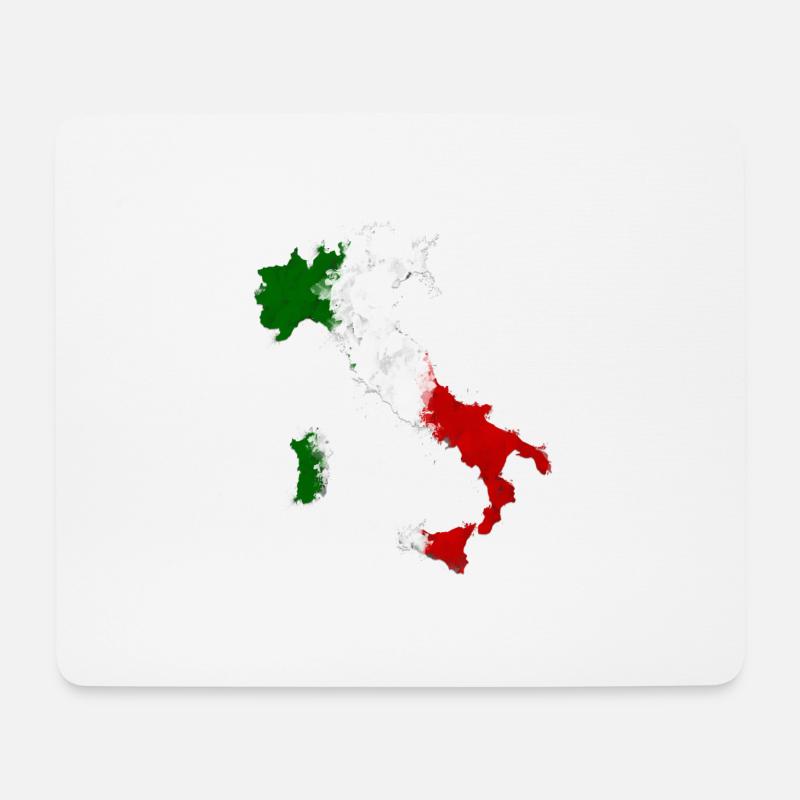 ITALIEN FLAGGE ITALIA GRAFFITI LAND - Mousepad (Querformat) - Weiß