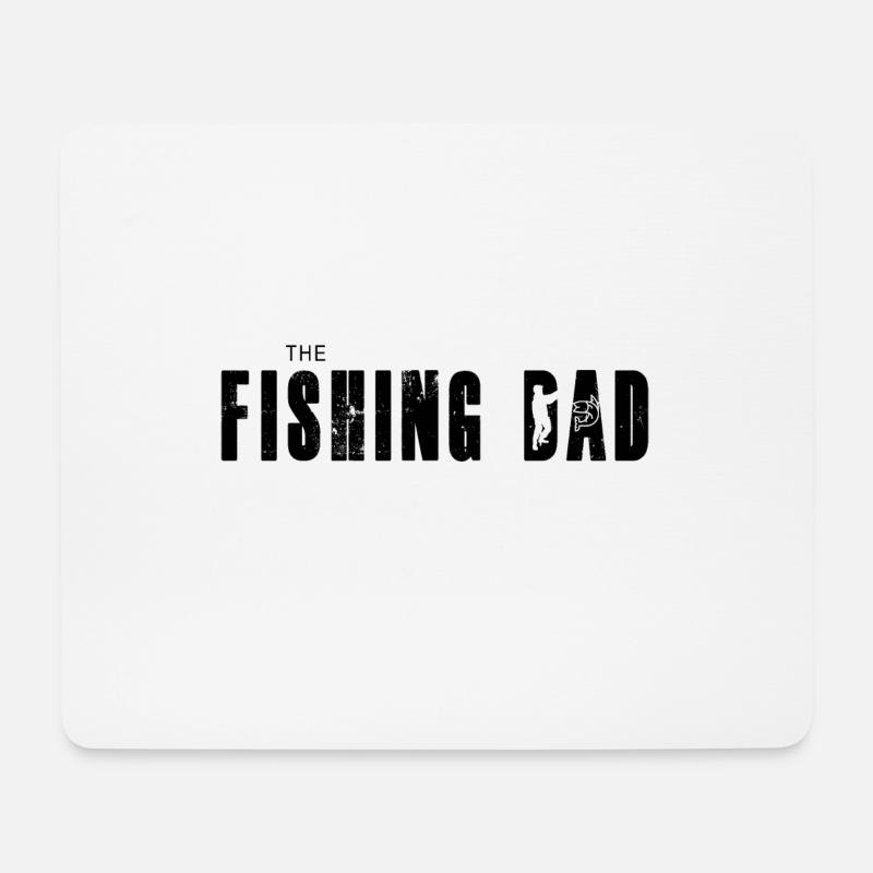 the fishing dad the walking design - Mousepad (Querformat) - Weiß