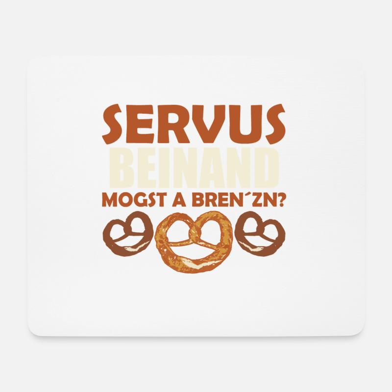 Brezel - Mousepad (Querformat) - Weiß