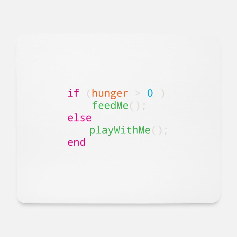 Programmierer Quellcode Hunger oder Spielen - Mousepad (Querformat) - Weiß