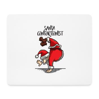 Père Noël Père Noël faisant le poirier de gymnastique - Tapis de souris (format paysage) - blanc - Devant