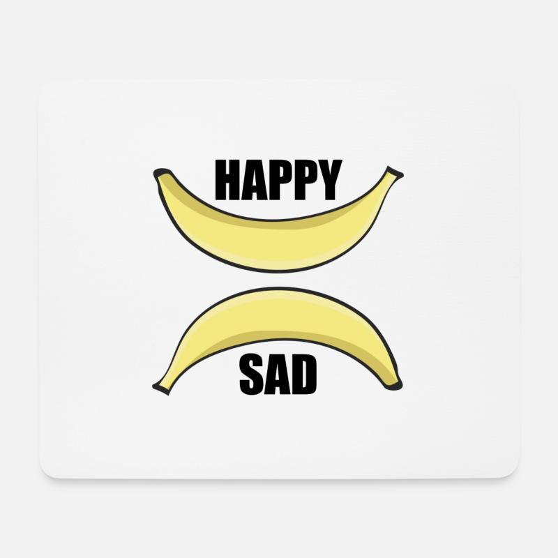 Banane - Mousepad (Querformat) - Weiß