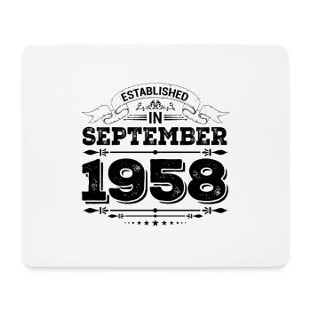 Established in September 1958 - Mousepad (Querformat) - Weiß - Vorne