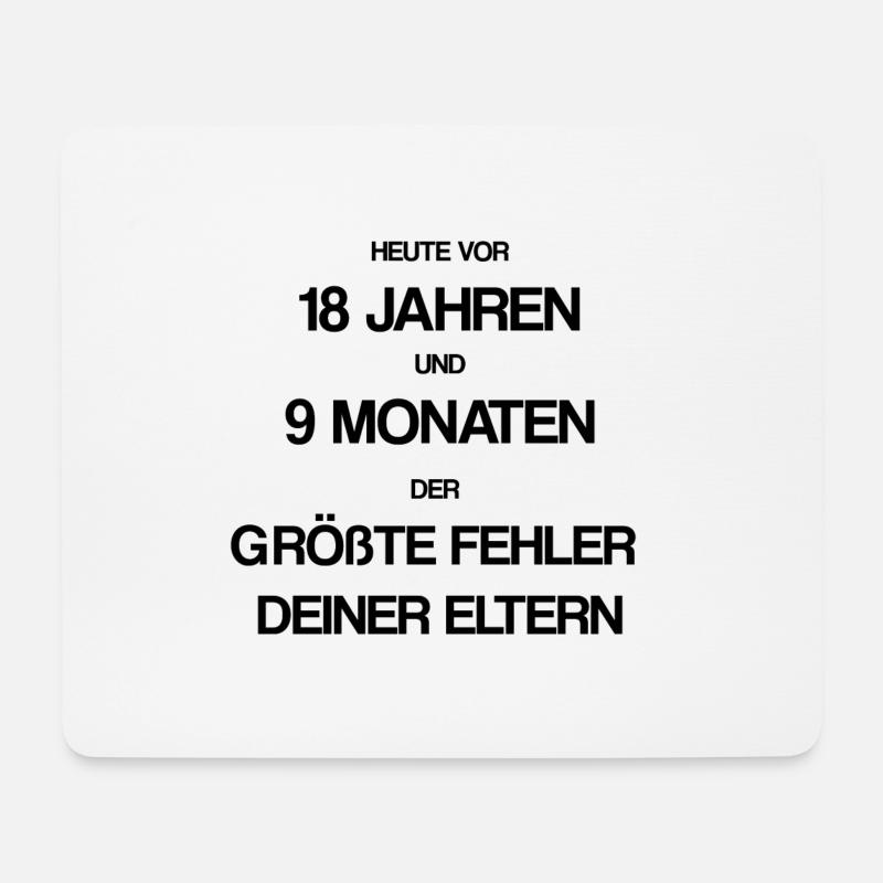 18 Geburtstag - Mousepad (Querformat) - Weiß