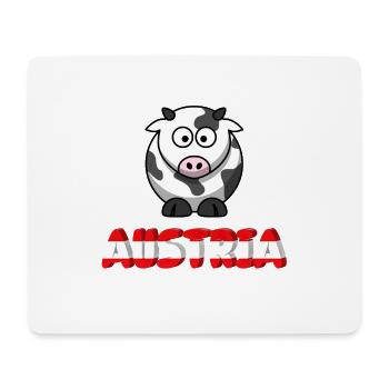 Austria with cow - Mouse Pad (horizontal) - white - Front