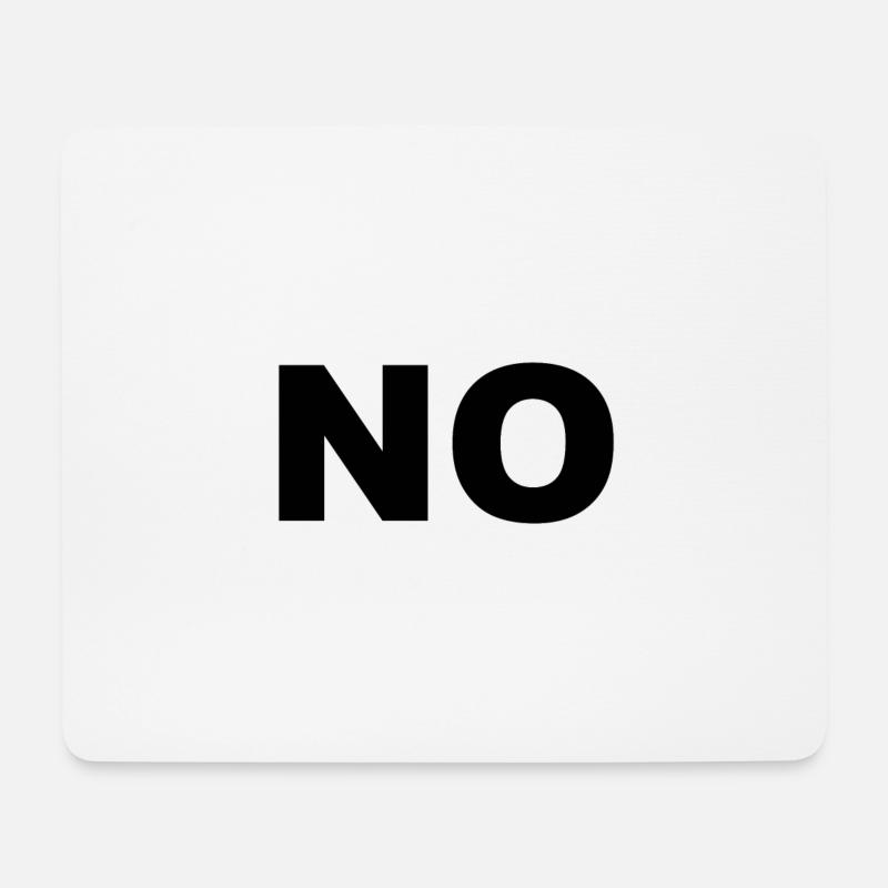 NEIN - Mousepad (Querformat) - Weiß