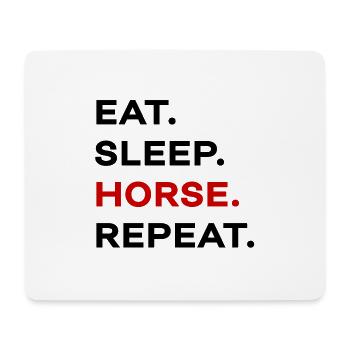 Horse horses pony riding ehorses dressage gift - Mouse Pad (horizontal) - white - Front