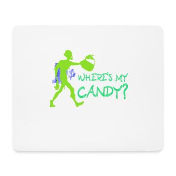 Where's My Candy Funny Zombie Halloween Shirt - Mousepad (Querformat) - Weiß - Vorne