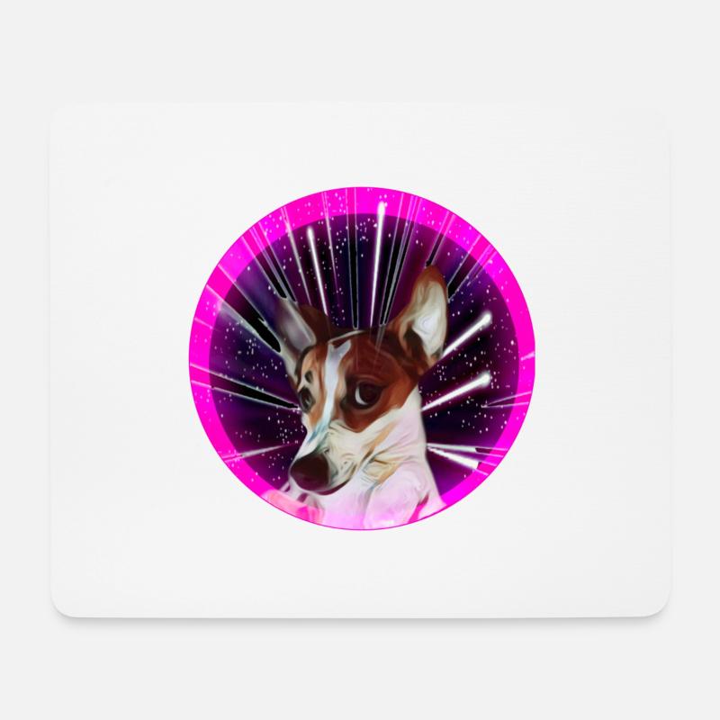 Hunde T-Shirt - Mousepad (Querformat) - Weiß