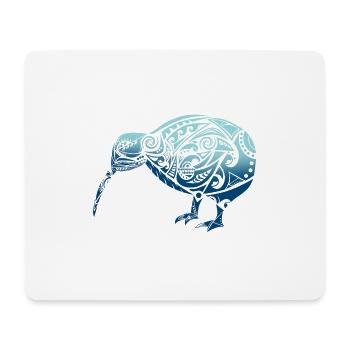 Maori Kiwi Vogel Blau - Geschenkidee - Mousepad (Querformat) - Weiß - Vorne