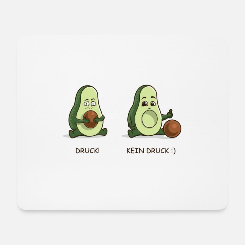 Avocado Toiletten Humor Kacken Druck Fäkal Kacke - Mousepad (Querformat) - Weiß