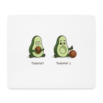 Avocado Toiletten Humor Kacken Druck Kacke Fäkal - Mousepad (Querformat) - Weiß - Vorne