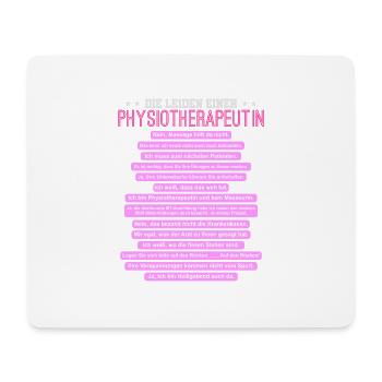 Die Leiden einer Physiotherapeutin - Mousepad (Querformat) - Weiß - Vorne