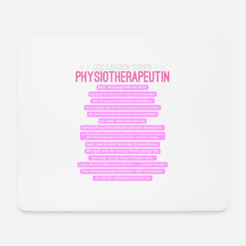 Die Leiden einer Physiotherapeutin - Mousepad (Querformat) - Weiß