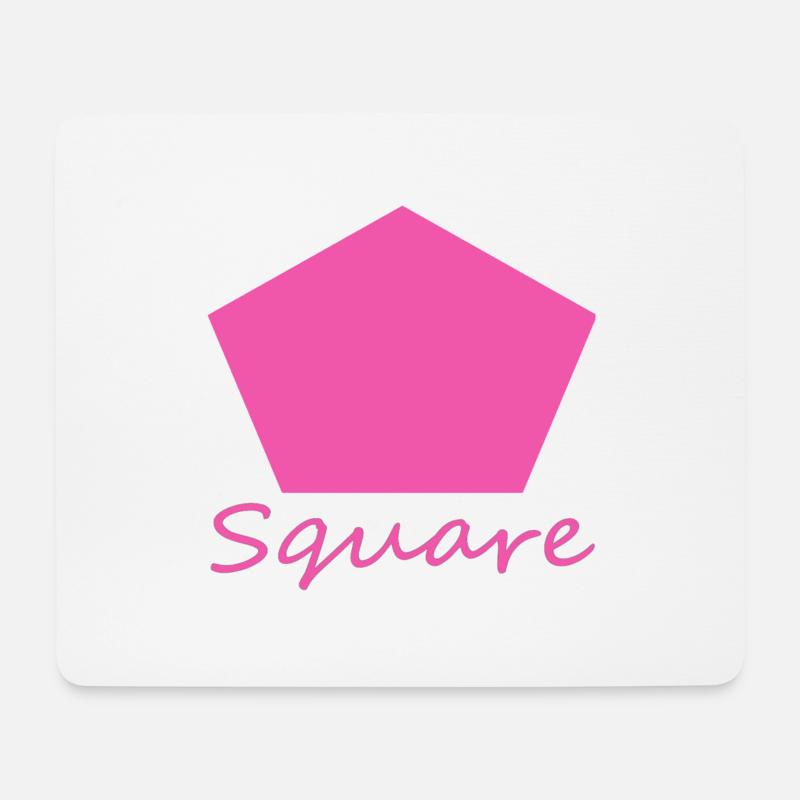 Falsches rosa Quadrat - Mousepad (Querformat) - Weiß
