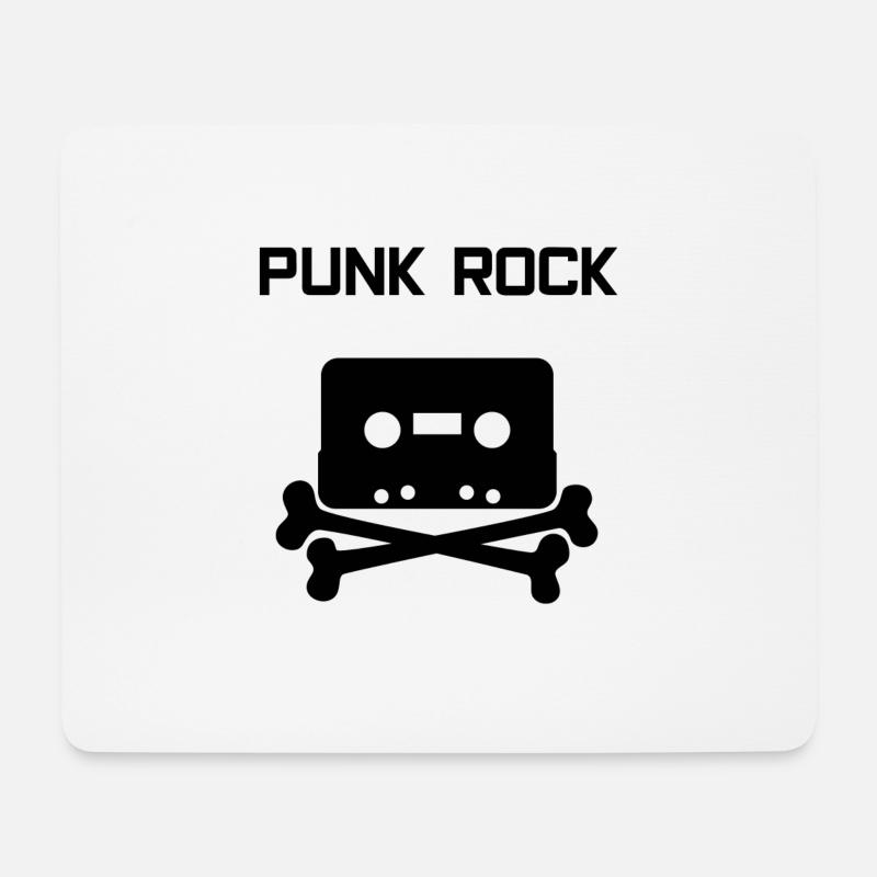 Punk Rock Kassette - Mousepad (Querformat) - Weiß