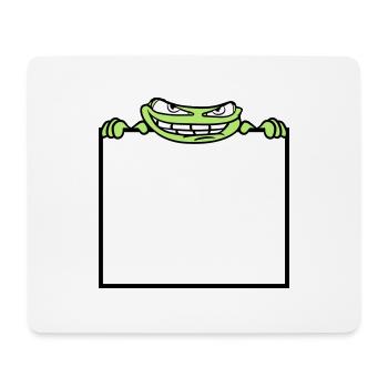bouclier de grenouille cacher texte de texte écrire mau - Tapis de souris (format paysage) - blanc - Devant