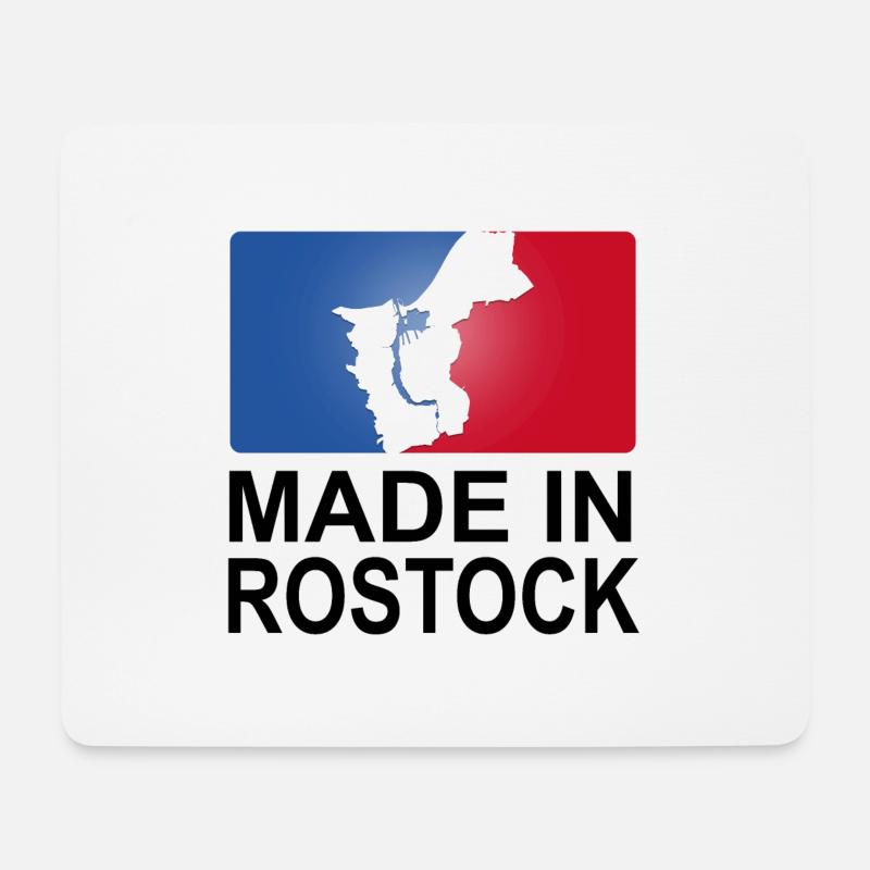 sportliches Made in Rostock Logo - Mousepad (Querformat) - Weiß