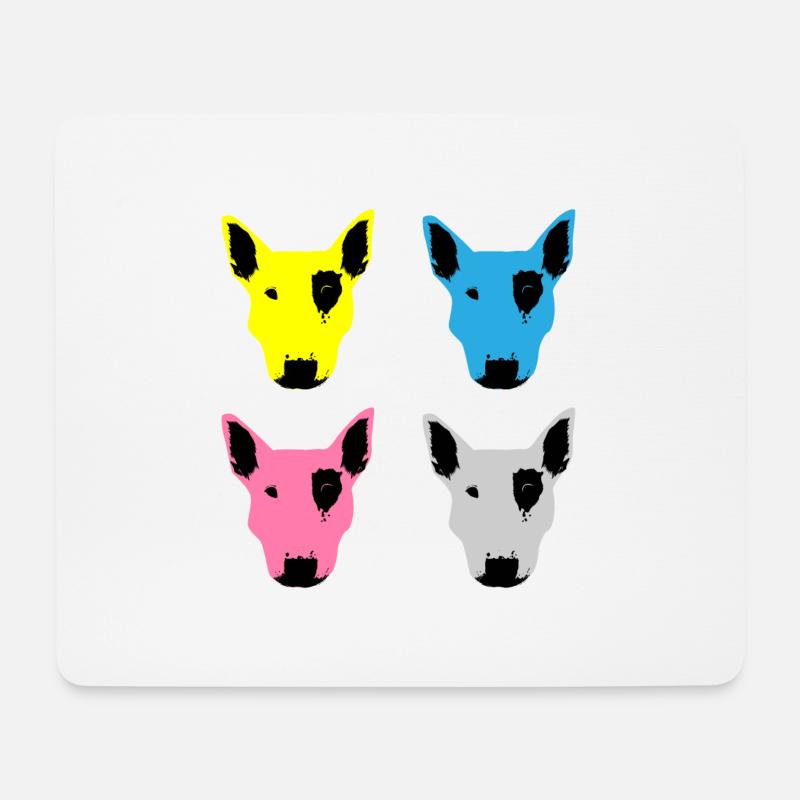 Pit Bull Bull Terrier CMYK - Mouse Pad (horizontal) - white