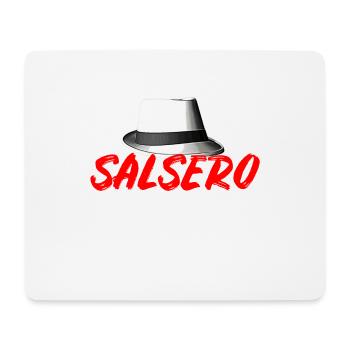 Salsa Salsero Hut Fedora Geschenk Panamahut Latino - Mousepad (Querformat) - Weiß - Vorne