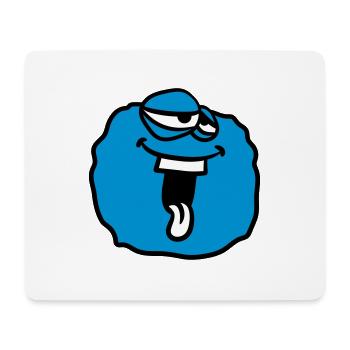 ball kreis rund lachen gesicht kopf monster lustig - Mousepad (Querformat) - Weiß - Vorne