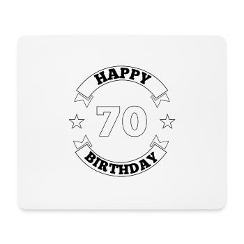 70th Birthday Happy Birthday - Mouse Pad (horizontal) - white - Front