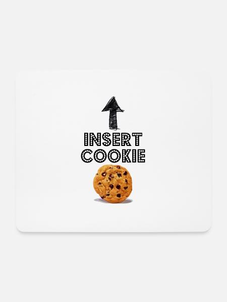 Insert Cookie Keks Shirt - Mousepad (Querformat) - Weiß